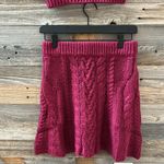 For Love & Lemons  Layton Burgundy Knit Sweater SET Vest & Skirt Set Small NWT Photo 7