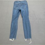 Old Navy  Rockstar Super Skinny Jeans Women 0 25 Blue Mid Rise Distressed Raw Hem Photo 1