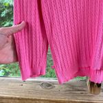 Ralph Lauren Lauren Women's Pink 100% Cotton Mini Cable Knit Sweater Size M Photo 3