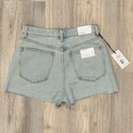 We Wore What NWT  Blue Denim Jean Shorts High Rise Light Wash Cutoff Hem Size 26 Photo 10