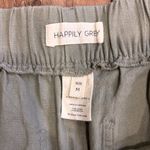 Happily Grey Womens Medium Taupe Linen Blend Utility Pants Comfort Waist Trouser Tan Photo 2