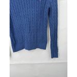 Lilly Pulitzer VTG  Cable Knit Y2K Sweater Women Medium Blue Preppy Retro 1980s Photo 5
