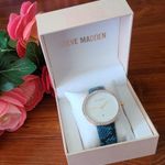 Steve Madden Teal Snake Skin Watch with Rhinestone Photo 0