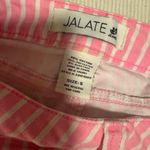 Pink and White Striped Jean Shorts with Flat Front Size undefined Photo 5