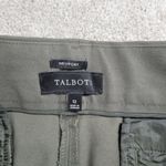 Talbots  Womens Pants 12 Army Green Stright Leg Pocket Stretch Casual Office Work Photo 5