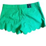 J.Crew Linen Blend Shorts NWT Womens 12 Bright Green Scalloped Hem Chino Boho Photo 5