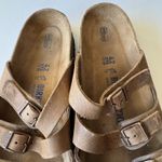 Birkenstock Florida Soft Footbed Birkibuc Mocha Sandals Womens 11 Mens 9 Slip On Photo 13