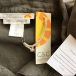 C&C California  Brown Linen Blend Button Down Casual Utility Jacket S NEW Photo 5