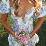 For Love Bell Dress Floral Purple Photo 0