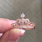 Rose Gold Princess Crown Ring Photo 3