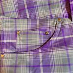 Nike  Golf Women’s 10 Purple Plaid Dri-Fit Bermuda Shorts Stretch Photo 1