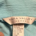 Vintage Napa Valley Woman Embroidered Shirt Blue Size 2X Photo 4