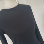 Madewell Cute and Simple  Black Ribbed Long Sleeve Top Photo 5