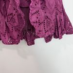 Free People Serenity Eyelet Mini Skirt Skort in Dreamy Mulberry Size Medium Photo 5