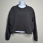 Lole Lolë Grey Cropped Long Sleeve Crewneck Sweatshirt Women's Large Photo 0