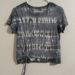Aerie  Gray Tie-Dye Short Sleeve Tee Photo 0