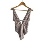 Ramy Brook Ramy‎ Brook Thorne Plunge Cut Out One Piece Swim Suit Cream Medium Photo 3