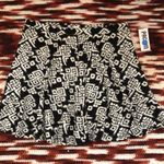 PacSun NWT La Hearts Black & white aztec geometric mini flare skirt #gothic #grunge #fairy #biker #punk subversive whimsygoth Size M-measurement in pics (stretchy) Photo 0