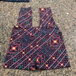 LuLaRoe  Buttery Soft Yoga Band Leggings Navy w/ Stripes Shapes Size T/C EUC 6840 Photo 3