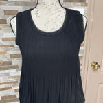 Gracia  black chiffon tule top baloon blouse Sz M Photo 3