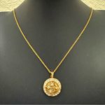 Vintage Unsigned Gold Tone Pave Crystals Moon and Stars Locket Pendant Necklace Photo 9