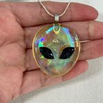 Forever 21 Gold Alien Pendant Necklace Photo 2