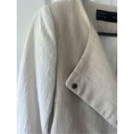 ZARA  White & Beige Linen Motorcycle Jacket Photo 3