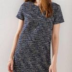 Loft  Dress Multicolor Textured Short Sleeve Knee Length Tweed Women’s Office Photo 0