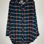 Knox Rose Women's Plaid Long Sleeves Button Down Tunic Shirt, Size XXL Photo 0