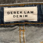 Derek Lam  Women’s Medium Wash Distressed Raw Hem Mid-Rise Skinny Jeans Size 25 Photo 2