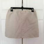 Honey & Sparkle Nylon Cargo Skirt Tan Beige Khaki Mini Skirt Size Medium Photo 3