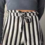Pull & Bear black and white striped flowy shorts Photo 2