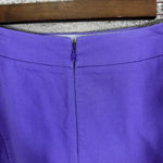 J. Crew womens skirt 4 purple pencil cotton solid pockets office career preppy Photo 3