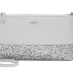 Kate Spade New York Flash Silver Crossbody Sparkled Glitter Leather Bag Chic NWT Photo 2