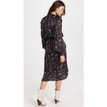 Isabel Marant Isabel Marant Etoile Okleya Gathered Jacquard Dress Black Floral Midi NWT 10 Photo 3