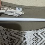 Southern Stitch  Peasant Embroidered Tunic Top Sage green sz XL flowy oversize Photo 2