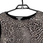 Peter Nygard Y2K Leopar Womens Top Sz XL Black Safari Career Stretchy Glam Tunic Photo 1