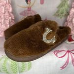 True Religion Slippers with Rhinestone Horseshoe, L 8-9 Photo 0