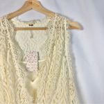 Free People  Heart In Two Ivory Lace Sleeveless Mini Dress L Photo 3