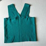 House of Harlow 1960 wide strap compression knit crop top teal medium Photo 1