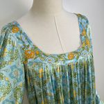 Mi Golondrina Eli Verdes Azuelejos Dress Floral Printed Blue Size XS Photo 1