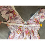 Lulus NWT  Large Kory Lilac Multi Print Flutter Sleeve Mini Dress Pink Feminine Photo 5