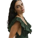 Reformation NWT Fairfield Green Floral Cotton Maxi Dress in Coriander Size 0 Photo 5