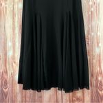 Cider  Black Mesh Mid Rise Ruffle Maxi Skirt Photo 5