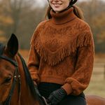 NWT Grey Collective Fringe Detail Sweater Chocolate Brown Y2K THRUSH Size XL Photo 1