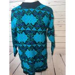 Dana Smith vintage sweater Pullover Metallic 80s USA Paisley Cottage Acrylic Size L Photo 1