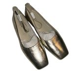 Vagabond  Gold Metallic Square Toe Leather
Ankle Flats/Shoes(Size 7) Photo 2