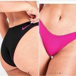 Nike Black and Pink Color Block Reversible Sling Bikini Bottom Size Large Photo 1