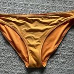 Athleta  Womens Small S Bikini Bottom Cheeky Neon Orange Mid Rise Summer Beach Photo 0
