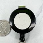 Black White Clip On Retractable School Work Badge ID Holder Photo 4